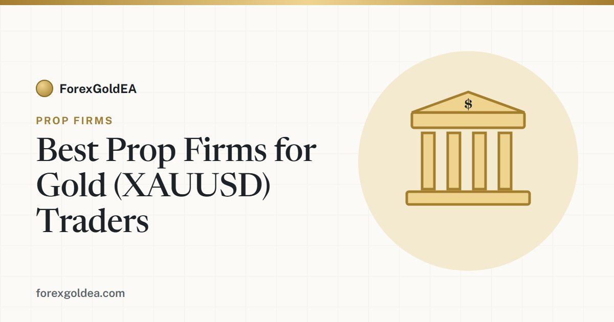 Classical bank building icon — best prop firms for gold XAUUSD traders