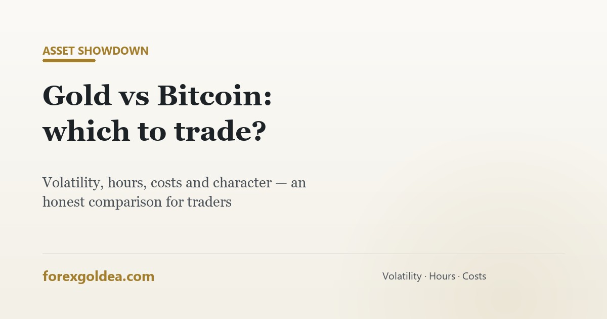 Gold vs Bitcoin — which should you actually trade