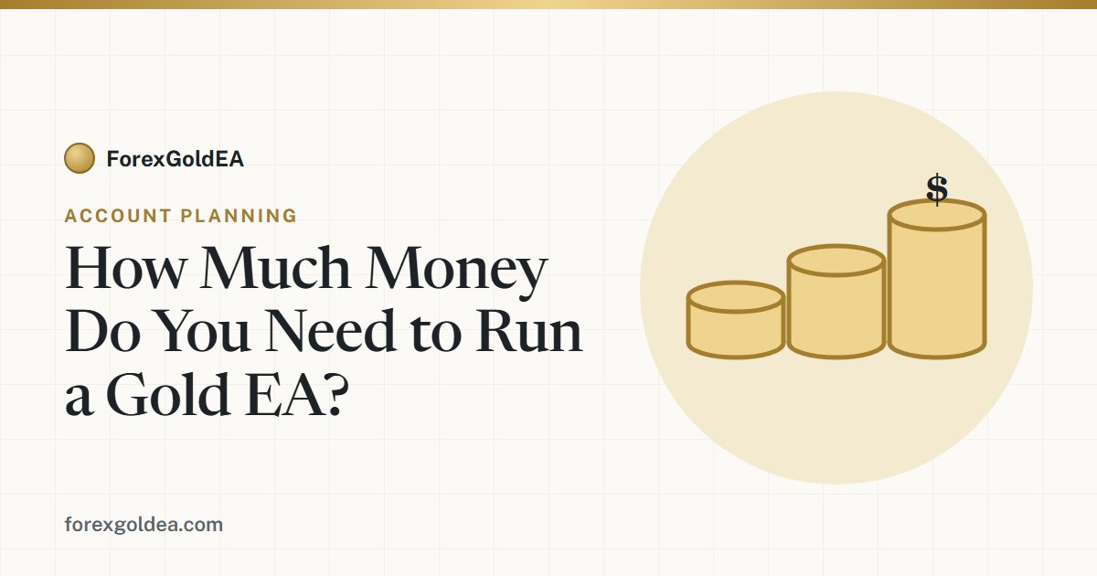 Rising stacks of gold coins — how much money you need to run a gold EA