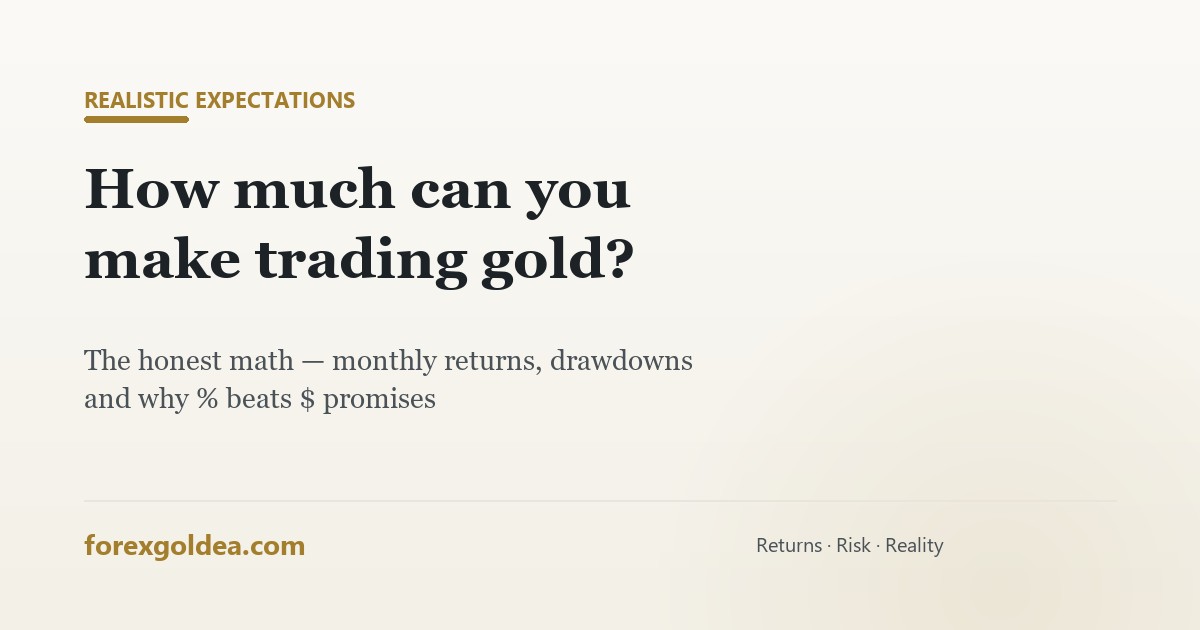 How much can you make trading gold — the honest math