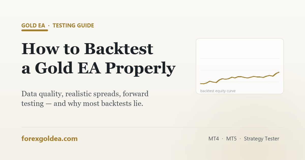 How to backtest a gold EA properly on MT4 and MT5