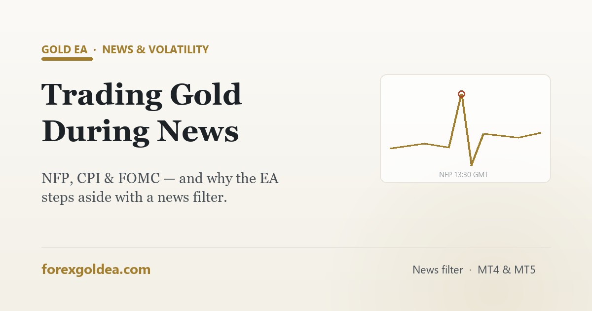 Gold price spiking during a news release — trading gold during NFP, CPI and FOMC